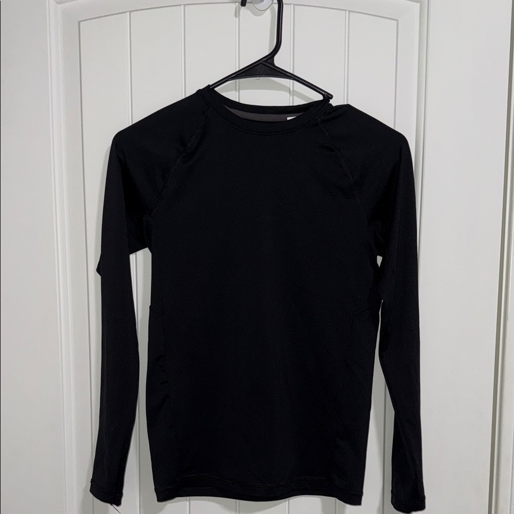 Black Long-Sleeve Boys Performance Top